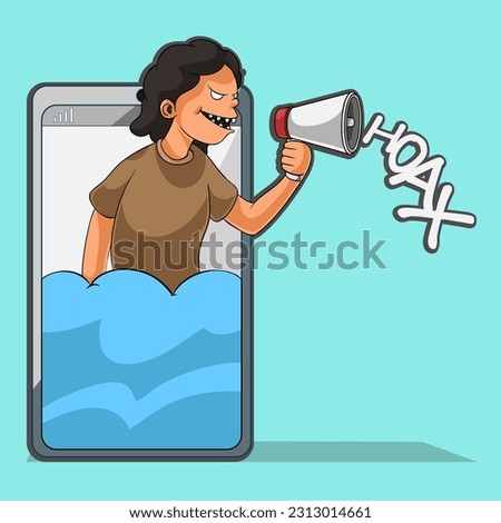hoax danger warning icon for crowd use