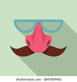 Icono de máscara facial de engaño. Ilustración plana del icono vectorial de máscara facial de engaño para el diseño web