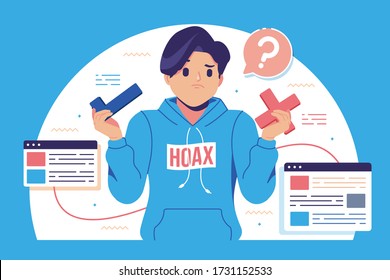 hoax fake news illustration background