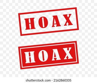 Hoax, Fake News Stamp. Vector Illustration
