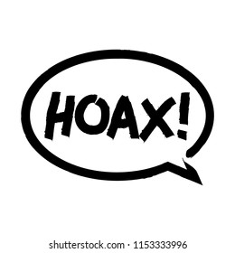 hoax icon with bubble speech