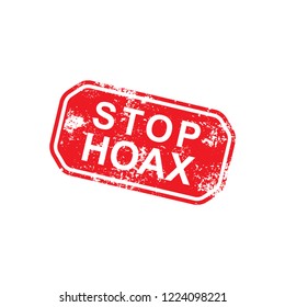 hoax label and stamp icon vector with grunge
