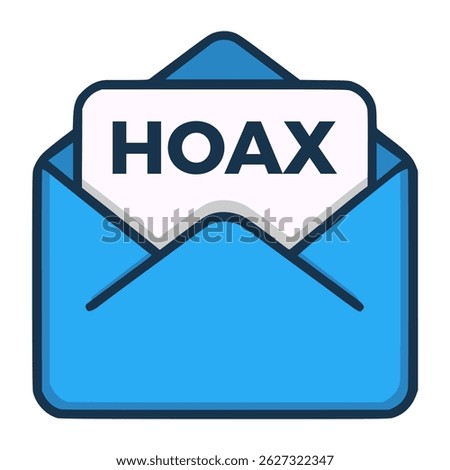 hoax mail spam flat color vector illustration template design