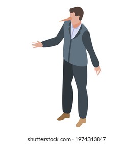 Hoax man icon. Isometric of hoax man vector icon for web design isolated on white background