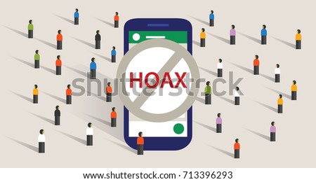 hoax news spread using group chat messaging app smart phone communication group of people 