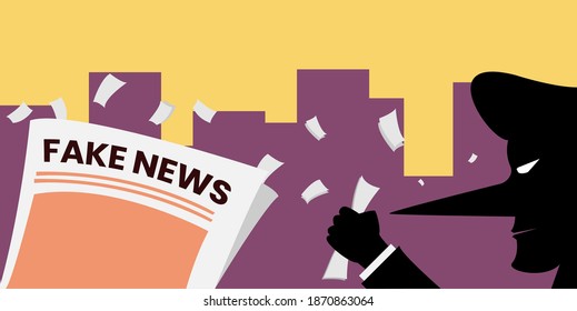 Hoax and propaganda vector concept design. Fake news of political agenda for certain purpose illustration