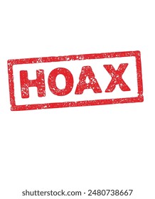 Hoax in red ink stamp stock illustration