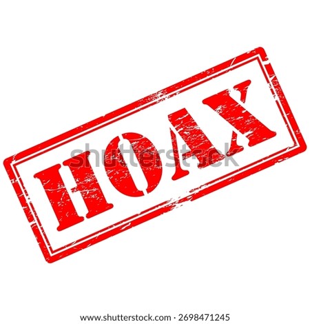 Hoax, Red stamp rubber vector