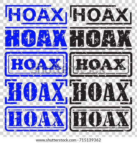 HOAX rubber grunge stamp set