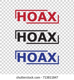 HOAX rubber stamp