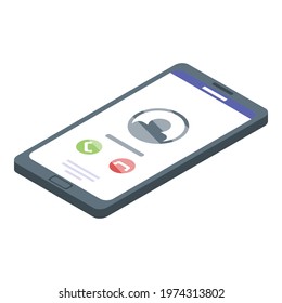 Hoax Smartphone Call Icon. Isometric Of Hoax Smartphone Call Vector Icon For Web Design Isolated On White Background