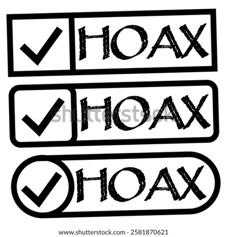 hoax stamp icon vector design templates