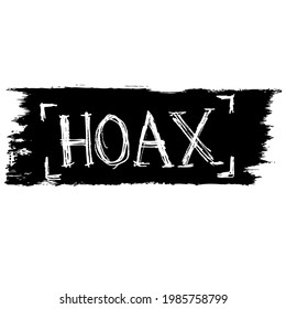Hoax, Stamp Or Print Black And White