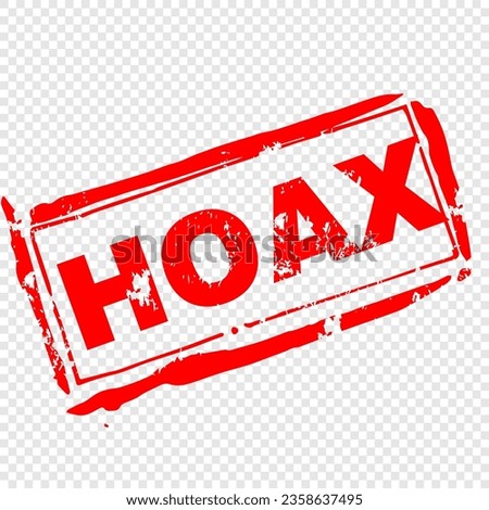 Hoax stamp rubber illustration vector