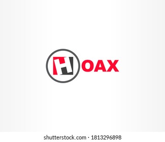 Hoax vector text typhography design template
