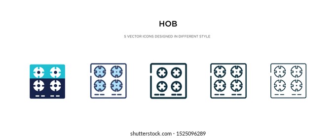 hob icon in different style vector illustration. two colored and black hob vector icons designed in filled, outline, line and stroke style can be used for web, mobile, ui