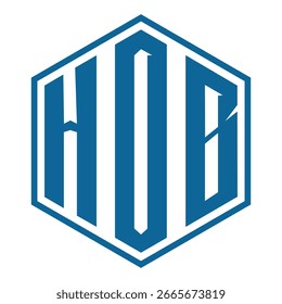 HOB letter design. HOB letter technology logo design on a white background. HOB Monogram logo design for an entrepreneur and business.