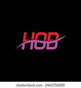 HOB Letter Initial Logo Design Template Vector Illustration