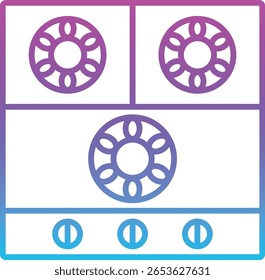 Hob vector icon. Can be used for printing, mobile and web applications.