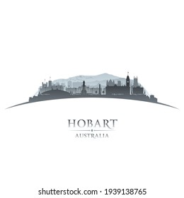 Hobart Australia city skyline silhouette. Vector illustration