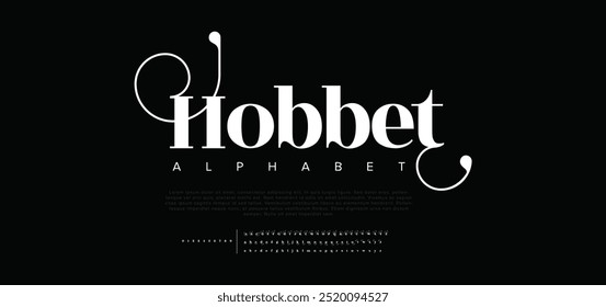 Hobbet vector illustration of alphabet letter A to Z