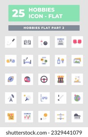 hobbies icon flat style illustration