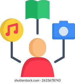 Hobbies Icon Ilustración vectorial plana
