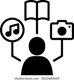 Hobbies Icon Mixed Vector Illustration