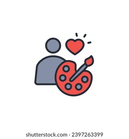 hobbies icon. vector.Editable stroke.linear style sign for use web design,logo.Symbol illustration.