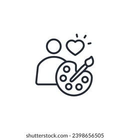 hobbies icon. vector.Editable stroke.linear style sign for use web design,logo.Symbol illustration.