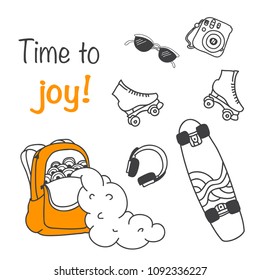 Hobbies icons vector  set