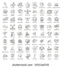 Hobby Icon Collection Stock Illustration - Download Image Now