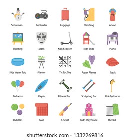 Hobbies and Interest Flat Vectors Set 