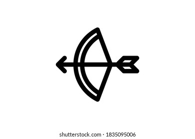 Hobbies Outline Icon - Archery