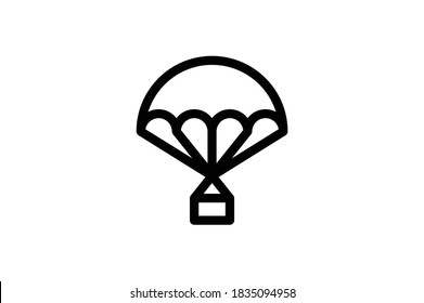 Hobbys Outline Icon - Skydiving