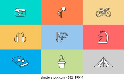 Hobbies vector icon illustration