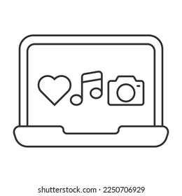 Icono vectorial de Hobbies. Firma de línea para concepto móvil y diseño web. Símbolo, ilustración del logotipo. Gráficos vectoriales