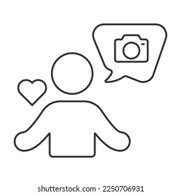 Hobbies vector icon. Line sign for mobile concept and web design. Symbol, logo illustration. Vector graphics