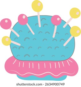 Hobby accessories knitting vector illustration on white background.