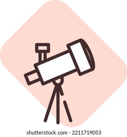 Astronomía de hobby, ilustración, vector sobre fondo blanco.