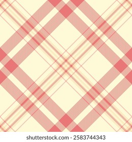 Hobby background seamless pattern, stitched plaid check textile. Styling fabric vector texture tartan in light goldenrod yellow and red colors palette.