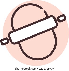 Hobby baking, illustration, vector on white background.