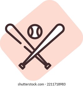Hobby baseball , illustration, vector on white background.