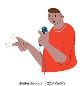 personajes de hobby cantando ilustración vectorial