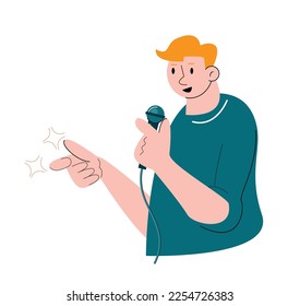 Hobby-Charaktere singen Vektorgrafik
