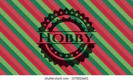 Hobby christmas badge background. Vector Illustration. Detailed.