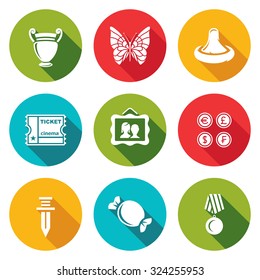The hobby of collecting icons set. Vector Illustration.