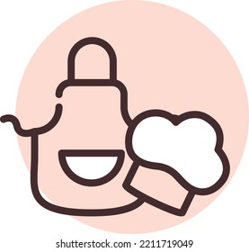 Hobby-Kochen , Illustration, Vektorgrafik auf weißem Hintergrund.