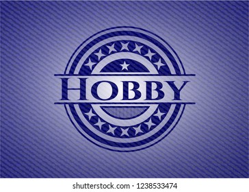 Hobby emblem with jean high quality background