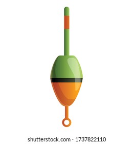 Hobby fishing bobber icon. Cartoon of hobby fishing bobber vector icon for web design isolated on white background